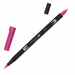Marker Dual Brush Tombow. Due punte in fibra: sottile per tracciare linee precise, pennello per colorare ampi spazi. Inchiostro a base d'acqua, atossico, inodore, acid free. I colori non sbavano, possono essere miscelati e acquarellati tra di loro per cre