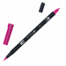Marker Dual Brush Tombow. Due punte in fibra: sottile per tracciare linee precise, pennello per colorare ampi spazi. Inchiostro a base d'acqua, atossico, inodore, acid free. I colori non sbavano, possono essere miscelati e acquarellati tra di loro per cre
