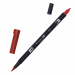 Marker Dual Brush Tombow. Due punte in fibra: sottile per tracciare linee precise, pennello per colorare ampi spazi. Inchiostro a base d'acqua, atossico, inodore, acid free. I colori non sbavano, possono essere miscelati e acquarellati tra di loro per cre