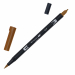Marker Dual Brush Tombow. Due punte in fibra: sottile per tracciare linee precise, pennello per colorare ampi spazi. Inchiostro a base d'acqua, atossico, inodore, acid free. I colori non sbavano, possono essere miscelati e acquarellati tra di loro per cre
