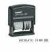 Timbro datario polinome autoinchiostrante. 12 diciture: FATTURATO, MAILED, VERIFICATO, REGISTRATO, SPEDITO, ORDINATO, SCADENZA, VISTO, FAXATO, PAGATO, RISPOSTO, RICEVUTO. Altezza carattere data 3,8mm. Cartuccia inchiostro 6/4817.