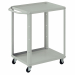 Pratico carrello a 2 vasche smontabile in lamiera sagomata idoneo all’utilizzo in ambienti ridotti. Verniciatura a polvere grigio RAL 7038. 
Dimensioni ingombro: mm. 710 x 450 x 780 h. 
Dimensioni vasca: mm. 600 x 450 x 30 h.
Spessori: vasche 15/10 - mont