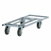 Carrello zincato in tubolare ed angolare di acciaio con manico pieghevole e prolunghe estraibili. Portata 250kg. Dimensioni ingombro (LxPxH): 103/133 x 53 x 18/19cm. Ruote diametro 14 cm con cuscinetti a rulli, 2 fisse e 2 girevoli. Fornito montato.
