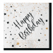 Tovaglioli in carta con scritta Happy Birthday. Dimensioni: 33x33cm
