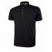 Polo, manica corta, in piquet di polycotone. Slim fit. Collo e bordo manica a costine elasticizzate. Collo chiuso da tre bottoni in tono. Fettuccia para- sudore bianca. Tasca porta cellulare sul fianco sinistro con travetta rossa. Nastro rosso/reflex su c