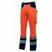 Pantalone dotato di 2 ampie tasche anteriori, tasca laterale porta utensili, tasca laterale multifunzionale con portabadge, 2 tasche posteriori con chiusura di sicurezza a velcro. Fettuccia porta martello, regolazione in vita con elastico per massimo comf