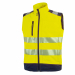 Gilet in tessuto Soft Shell stretch massimo comfort, idrorepellente. Tasca portacellulare su petto con chiusura zip;Coulisse antimpigliamento regolabile dall'interno tasca, fondo sagomato. Conformità alle norme EN ISO 13688:2013 e EN ISO 20471:2013+A1:201