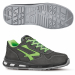 Scarpe antinfortunistiche basse, leggere e comode U-Power della linea Red Lion. Tomaia in pelle nabuk naturale bottalato, traspirante e idrorepellente, puntale in alluminio, antiperforazione, antiscivolo e suola PU/PU, Infinergy. Dispositivo di protezione