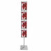 Espositore porta avvisi InUno Info Junior completo di 4 cornici a scatto verticali con angoli tondi, profilo 25mm, monofacciali con pellicola protettiva in PVC. Struttura in alluminio colore silver con base quadrata in metallo verniciato spessore 8mm.
Alt