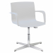 Sedia girevole 100% polipropilene con piedini - elevazione a gas - base alluminio pressofuso - completa di braccioli. Alt. tot: 81-92cm; Prof.tot: 63cm; Alt.schienale: 37cm; Largh.schienale: 48cm; Largh. sedile: 48cm; Prof.sedile: 50cm; Alt.sedile: 45-56c