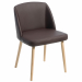 Poltroncina su 4 gambe in legno. Rivestimento seduta in 