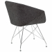 Poltroncina visitatore con struttura in acciaio. Rivestimento in tessuto 