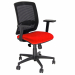 Seduta semidirezionale ergonomica girevole con elevazione a gas. Meccanismo synchro con 4 blocchi anti shock. Schienale in rete portante nera con supporto lombare regolabile UP DOWN. Rivestimento in tessuto 