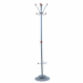 Appendiabiti a 8 posti con portaombrelli. In metallo satinato grigio grigio argento. base 40cm, altezza 180cm.