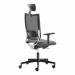 Seduta semidirezionale ergonomica girevole - elevazione a gas - meccanismo synchro - meccanismo anti shock - meccanismo a contatto permanente dotata di supporto lombare regolabile - struttura in alluminio pressofuso; Rivestimento seduta in tessuto 