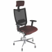 Seduta semidirezionale ergonomica girevole - elevazione a gas - meccanismo synchro - meccanismo anti shock - meccanismo a 
contatto permanente dotata di supporto lombare regolabile - struttura in alluminio pressofuso - sedile con traslatore; Rivestimento 