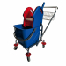 Carrello mono cromato lt.25 con impugnatura alta. Composto da: Telaio cromato con ruote Ø 80 mm; Secchio lt.25; Cestino cromato; Strizzatore in plastica con ingranaggi in nylon. Dimensioni :41x58x93cm. Adatto per alberghi, stazioni ferroviarie, ospedali, 