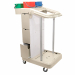 Carrello multifunzione modello 11 dotato di mobiletto con 3 cassetti, portasacco 120Lt, vaschetta di servizio, 4 secchi di servizio da 6Lt. Dimensione: 75x60x118cm.