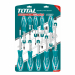 Set da 10 cacciaviti; Materiale: Cr-V;  Misure: SL3.0*3*75, SL4.0*4*100, SL5.5*5*125, SL6.5*6*150, SL8.0*8*200, SL6.5*6*38, PH0*3*60, PH1*5*80, PH2*6*100, PH3*8*150