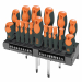Contenuto: 4 cacciaviti impronta per viti con intaglio 5,5x1mm-6,5x1,2mm-8x1,2mm- nano 6,5x1,2mm, 4 cacciaviti impronta phillips PH1-PH2-PH3-nano PH2.  8 cacciavite di precisione: 3 intaglio 1,8-2,5-3. 2 phillips PH00-PH0. 3 torx T8- T9-T10. Portainserti 