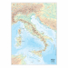 Cartina scolastica murale fisico/politica. plastificazione antiriflesso . Aste di supporto in plastica. Scala 1:1.125.000. f.to 97x134cm