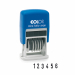 Timbro mini numeratore S126 autoinchiostrante 6 colonne con caratteri alti 3.8mm. Fusto in ABS. Monta tampone E/10.