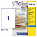Confezione da 25 fogli in A4 in poliestere trasparente adesivo permanente. Adatte per stampanti Inkjet. Tecnologia QuickDry.