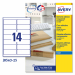 Confezione da 25 fogli in A4 in poliestere trasparente adesivo permanente. Adatte per stampanti Inkjet. Tecnologia QuickDry.