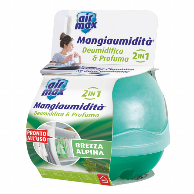 Deumidifica e profuma i piccoli ambienti e spazi con scarsa ventilazione come cassetti, armadi, scarpiere, ripostigli. Kit 40gr usa e getta, non ricaricabile. Efficace fino a 6 settimane.