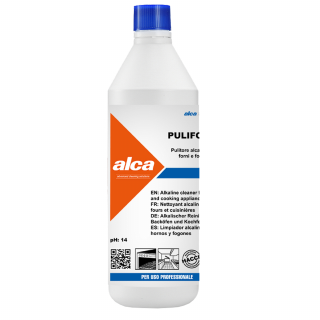 Pulitore radicale per forni e piastre che agisce saponificando i grassi bruciati presenti sulle superfici degli elementi di cottura, solubilizzandoli per poterli rimuovere.  Non rovina superfici in acciaio inox e nichel-cromate. Sgrassante pronto all’uso 