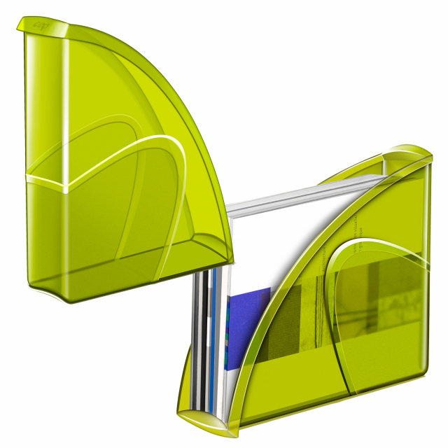 Portariviste dalle linee dinamiche ed eleganti, consente di archiviare tutti i documenti fino alla dimensione 24 x 32 cm, verticalmente o orizzontalmente. L'impugnatura offre un'eccellente presa e il bordo di contenimento di soli 2 cm facilita la presa o 