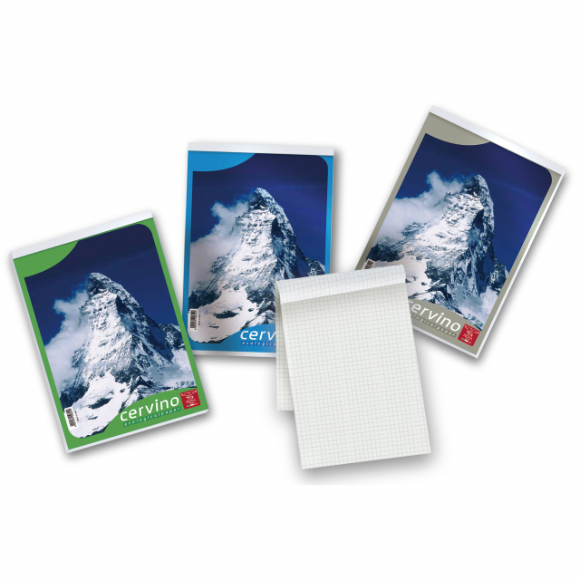 Blocco in carta mista con rilegatura a punto metallico. Copertina patinata da 115gr. Formato A4-21 x 29,7cm , 50 fogli a quadretti da 5mm. 50gr. Ideale per l'uso quotidiano a scuola e a casa.