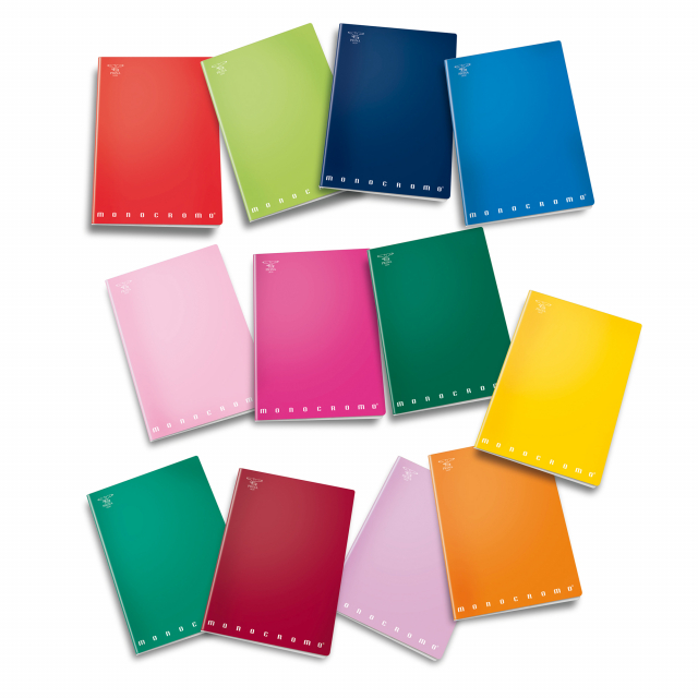 MAXIQUADERNO F.TO A4 CON PUNTO METALLICO 42 FOGLI. CARTA 80GR, COPERTINA 240GR TRATTATA A VERNICE UV. RIGATURA: 1 RIGO