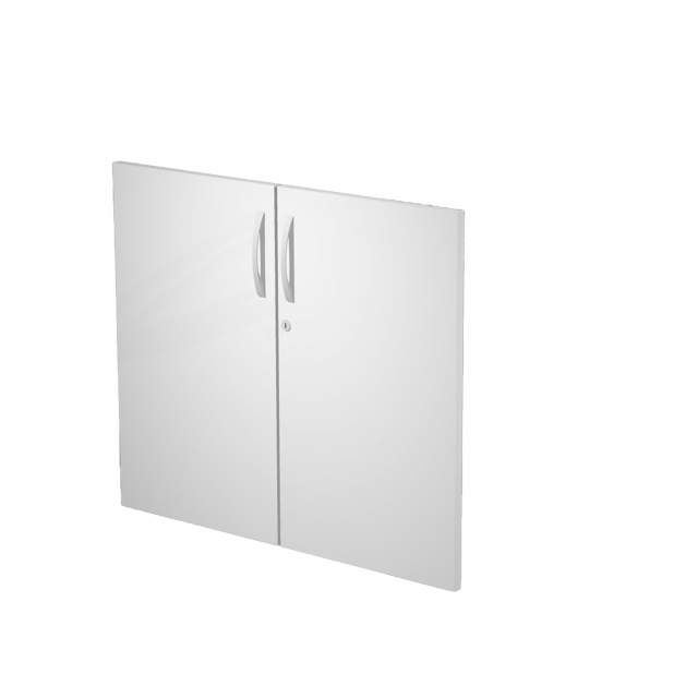 COPPIA di  ANTE in MELAMINICO bianco x Mobile BASSO Agorà. Con serratura.