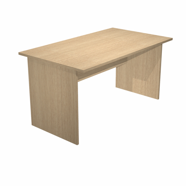 Scrivanie con dimensioni conformi alle normative sulla sicurezza dei posti di lavoro in ufficio. Bordatura dei piani in ABS 2mm antishock ed assenza di spigoli vivi. Le scrivanie sono disponibili nella versione con fianchi pannello in melaminico (sp. 22 m