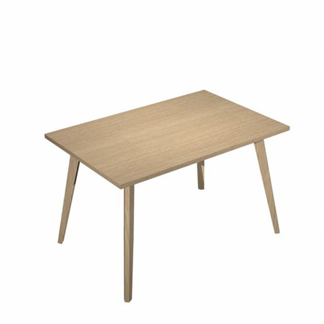 Linea di arredo operativo dal design confortevole ed essenziale caratterizzata dalle preziose gambe in LEGNO MASSELLO inclinate delle scrivanie e dei tavoli rotondi. Robusti piani in melaminico sp. 22 mm con bordo antishock resistente agli urti in ABS 2mm