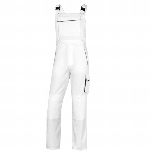 Salopette da lavoro Panostyle. Elastico in vita. Bretelle elastiche regolabili. 6 tasche. Sargia 65% poliestere 35% cotone 235 g/m². Categoria DPI: 2. Certificazione CE. Conformità alle norme EN ISO 13688:2013 e EN14404:2004+A1: 2010.