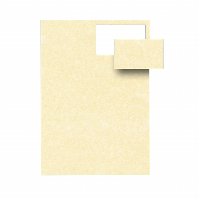 Taschetta da 12 cartoncini bianchi da 165gr. Ogni foglio contiene 10 biglietti da visita nel formato 85x54mm microperforati per un taglio semplice.