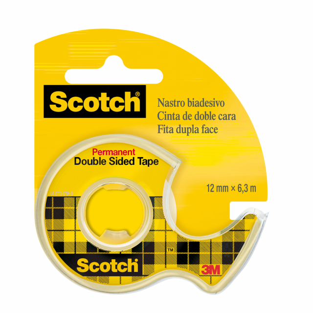Nastro Biadesivo Scotch 665 trasparente, sottile, resistente, senza ôlinerö. Ideale per carta e cartoncino.