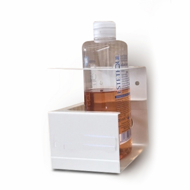 Supporto da parete adatto a contenere il dispenser di gel igienizzanti da da 500ml. Dimensioni: 110x170mm - per dispenser diametro massimo 80mm. Fornito con viti e tasselli per fissaggio a parete.