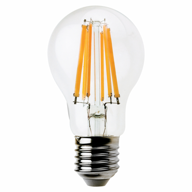 Lampadina Led a filamento goccia A60 - 8W - E27 - 3000K - 1055 Lumen - potenza equivalente 80W