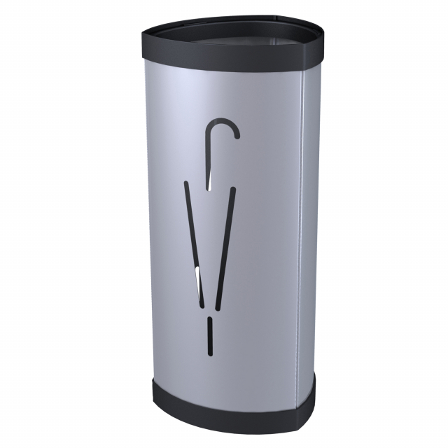 PORTAOMBRELLI DALL'INNOVATIVO DESIGN TRIANGOLARE. STRUTTURA IN METALLO. MONTAGGIO FACILE IN 4MINUTI (NON SERVONO VITI O TASSELLI). DIMENSIONI Ø26CM - H60CM. PUÒ CONTENERE FINO A 10 OMBRELLI.