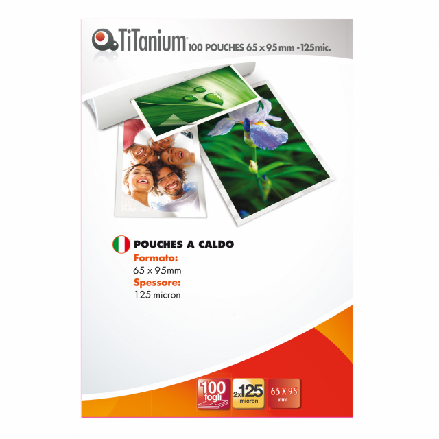 Pouch a caldo in poliestere di altissima qualità ed EVA che conferisce adesione nel tempo, rigidità e robustezza ai documenti plastificati.