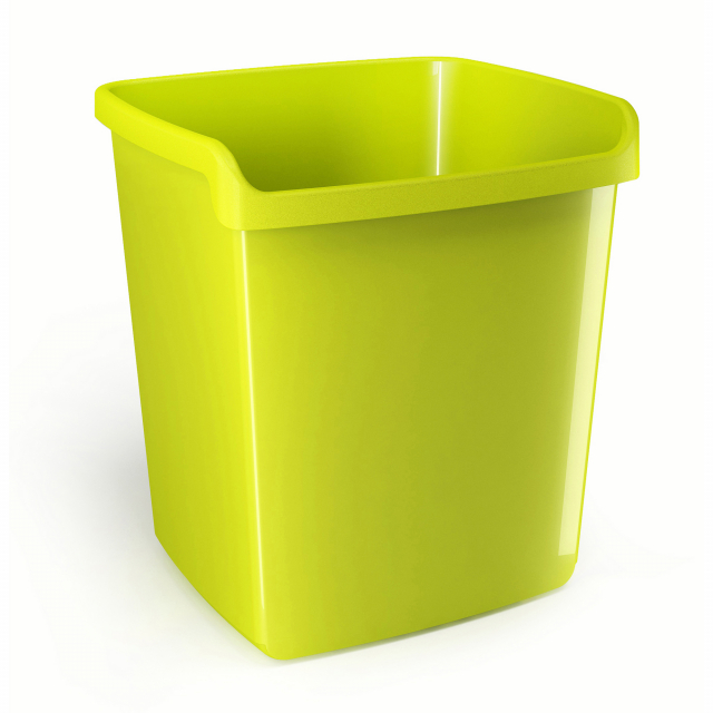 Linea di accessori da scrivania di qualità e stile. Realizzata in materiale infrangibile con accostamenti di finiture lucide e satinate. Cestino inpilabile dalla forma rettangolare. Bordo ripiegato per facilitarne la presa. Capacità 15Lt. Dimensioni: 28,7