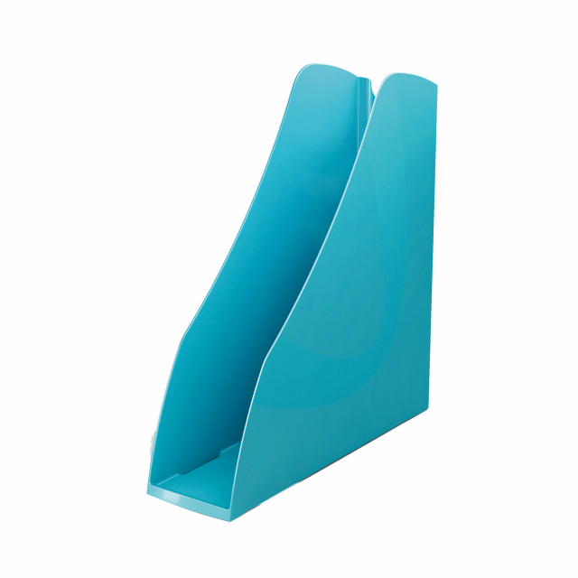 Linea di accessori da scrivania di qualità e stile. Realizzata in materiale infrangibile con accostamenti di finiture lucide e satinate. Portariviste con aperture sul dorso per vederne il contenuto. Soglia anteriore bassa per estrarre/riporre agevolmente