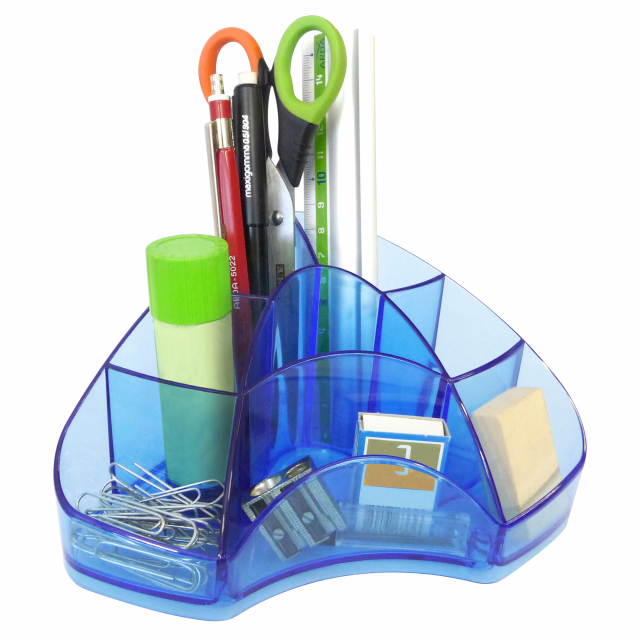 Multipot Classic pratico e versatile per penne e accesori vari. Fornito vuoto. Ingombro 14x20x9cm.