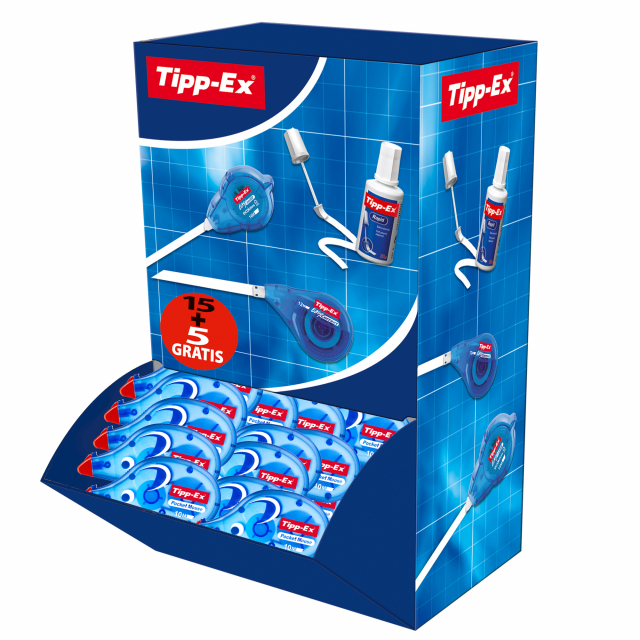 Value pack 15+5 correttori a nastro Tipp-Ex Pocket mouse 4.2mm x 10mt.