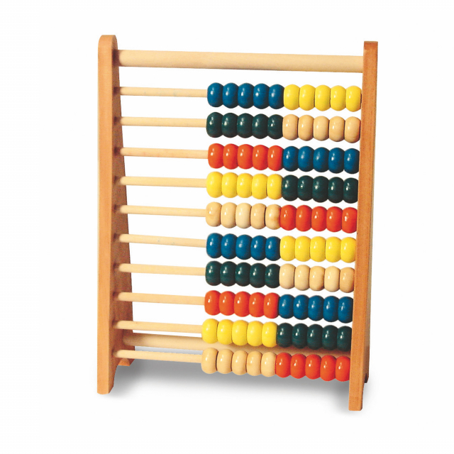 Pallottoliere in legno consente di insegnare la numerazione e le operazioni matematiche basilari (addizione e sottrazione). Dimensioni (LxPxA): 22x7,5x29cm