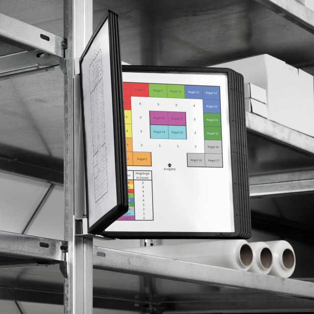 Leggio robusto e performante dotato di dorso con magnete per essere appeso a qualunque superficie metallica senza doverla forare. Ideale per industrie, magazzini ed ambienti in cui è necessario un rapido accesso ad informazioni importanti vicino o sopra m