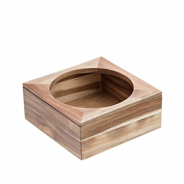 Supporto ciotola in bamboo 26x26x11cm colore naturale Leone